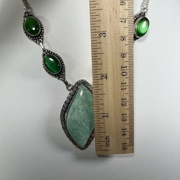 Amazonite 925 Gemstone Necklace & Bracelet - Picture 4 of 8